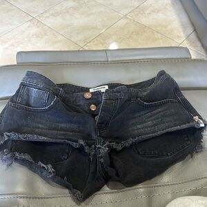 One Teaspoon Black Jean Shorts